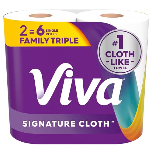 2 Family Triple Rolls Viva Signature Cloth Paper Towels