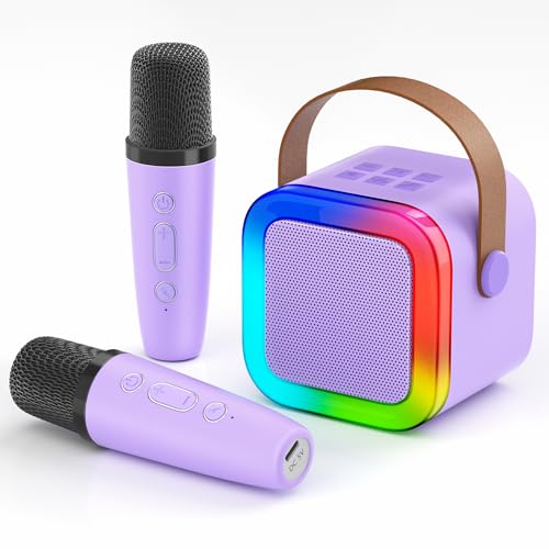 Kids Bluetooth Karaoke Machine with 2 Wireless Microphones