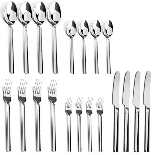 20-Piece Stainless Steel Flatware Set for 4