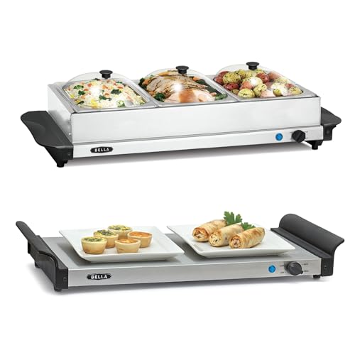 BELLA 4.5 Quart Triple Buffet Server and Warmer