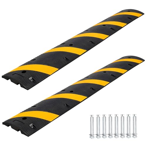 2 Pack Heavy Duty Rubber Speed Bumps