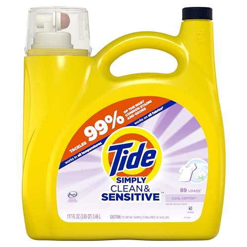 4 Bottles Of 89 Loads Tide Simply Clean Sensitive Laundry Detergent 117oz = 585oz