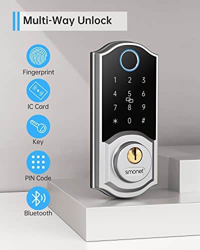 SMONET Smart Deadbolt Keyless Entry Fingerprint Lock