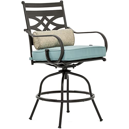 9-Piece Hanover Outdoor Dining Set with Swivel Chairs