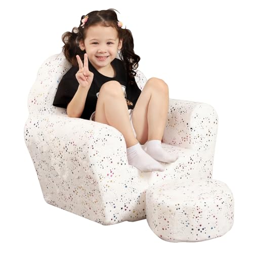 Kids Shell Sofa Chair with Ottoman