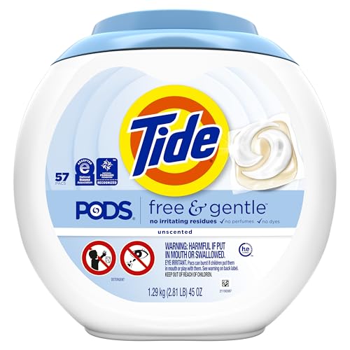Tide PODS Free & Gentle Laundry Detergent 57 Count