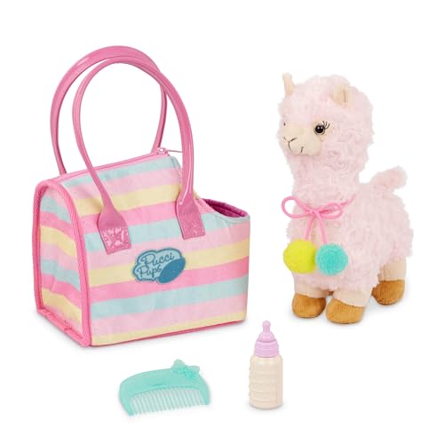 Plush Llama Toy with Carrier and Accessories Set
