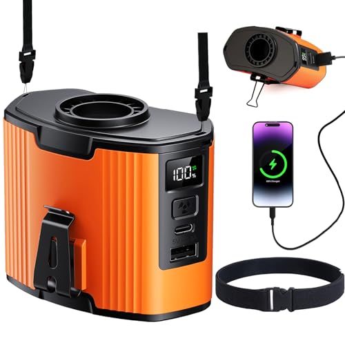 Portable Waist Fan, 10-Speed Rechargeable Clip-On Fan