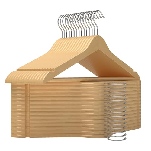 30 Pack Wooden Clothes Hangers for Closet