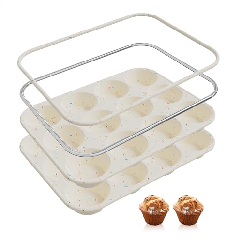 2 Pack 12-Cup Silicone Muffin Pans