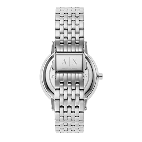 A|X Armani Exchange Women's Three-Hand Stainless Steel Watch (Model: AX5578), Silver Bracelet
