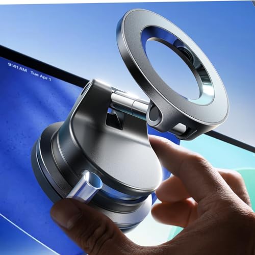 Suction Cup Magnetic Phone Mount for Car, Adjustable
