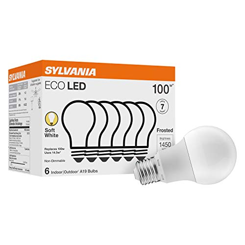 6 Pack 100W Equivalent LED A19 Light Bulbs