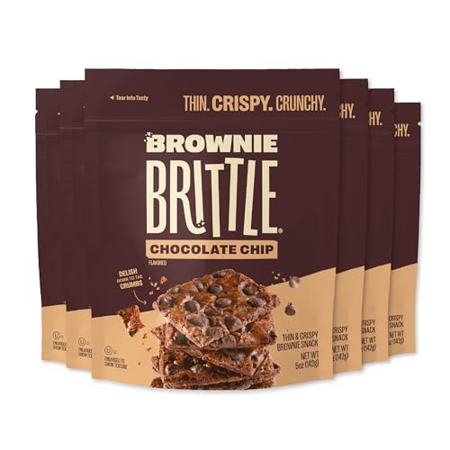 12 Pack Brownie Brittle Thin Crispy Chocolate Chip Snack 5oz (OU-D)