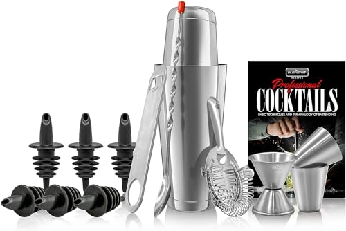 15 Piece Cocktail Shaker Bartender Kit Stainless Steel Set