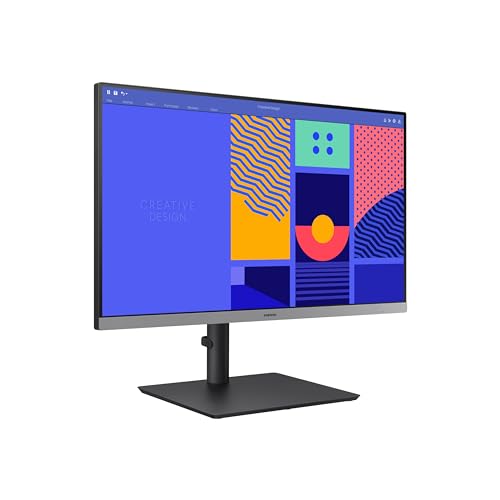 SAMSUNG 27-Inch S43GC Series Business Essential Computer Monitor, IPS Panel, Height Adjustable Stand, Triple Input, New DisplayPort, 100Hz, AMD FreeSync, Advanced Eye Care LS27C432GANXZA, 2024