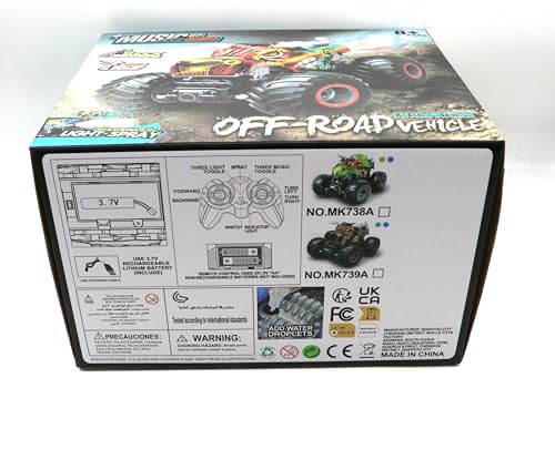 Remote Control Monster Truck with Music & Lights