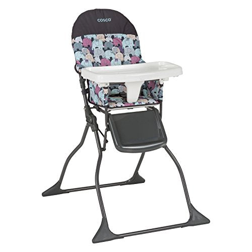 Cosco Simple Fold High Chair with 3-Position Tray (Elephant Squares)