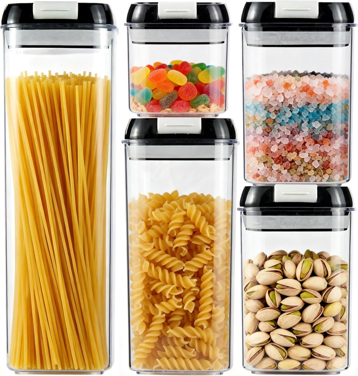 5 Piece Airtight Food Storage Containers Set