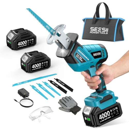 Cordless Brushless Reciprocating Saw with 2 Batteries