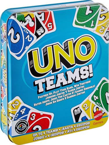 Mattel Games UNO Teams Card Game for Family Parties