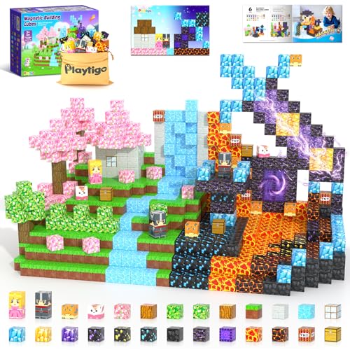 154 Piece Magnetic Building Blocks STEM Toy Set