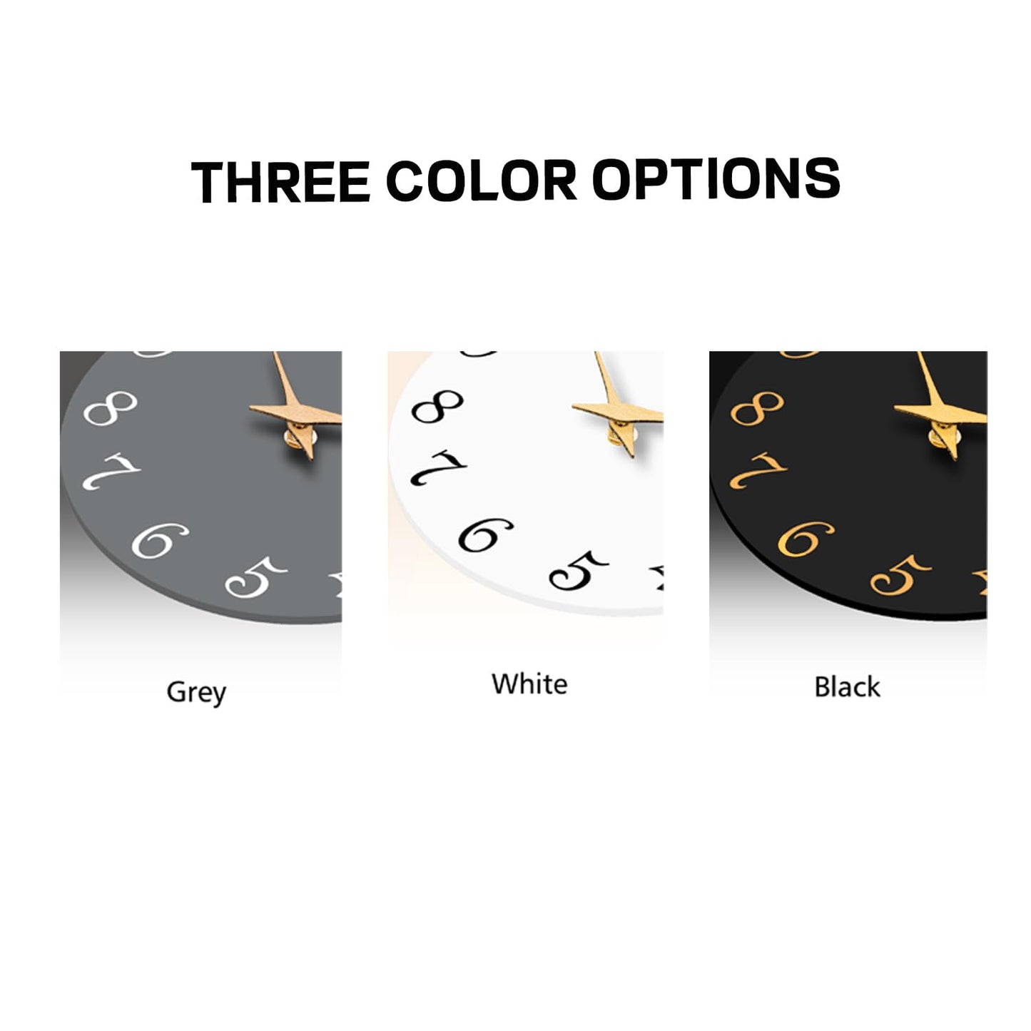8 Inch Silent Non-Ticking Wall Clock - White