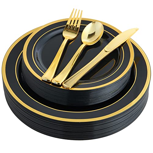 125 Count Halloween Plastic Dinnerware Set