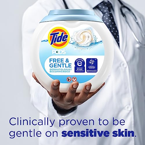 Tide PODS Free and Gentle Laundry Detergent Soap Pacs, 112 Count, Unscented Hypoallergenic Laundry Detergent for Sensitive Skin