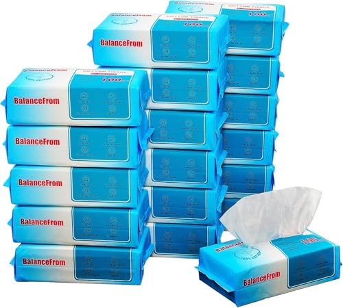 18 Pack Unscented Cotton Facial Tissue Wipes
