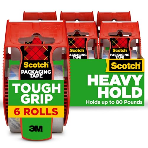 6 Pack Scotch Heavy Duty Moving Packing Tape Rolls