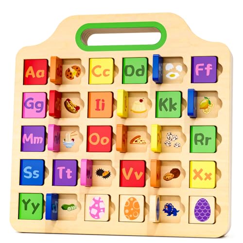 Montessori Wooden Alphabet Clamshell Board Game