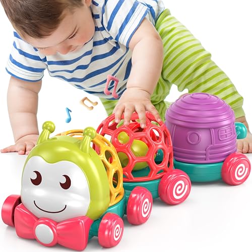 Crawling Musical Push Car Toy for Babies