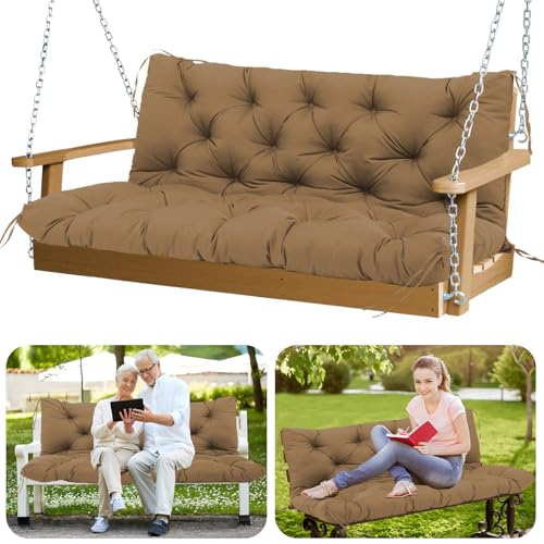60-Inch Waterproof Porch Swing Cushion Set