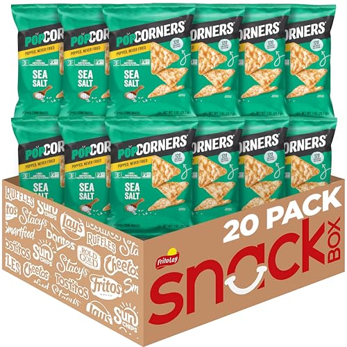 20 Pack Popcorners Sea Salt Popped Corn Snacks
