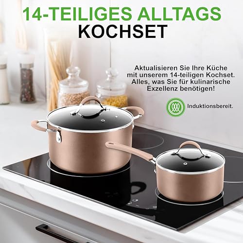 14 Pieces NutriChef Nonstick Cookware Set