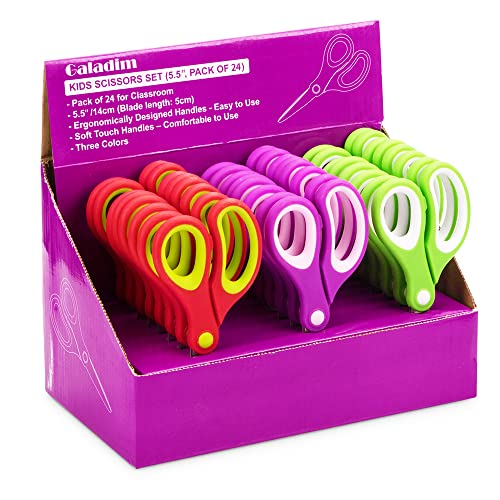 24 Pack Kids Blunt Tip School Scissors