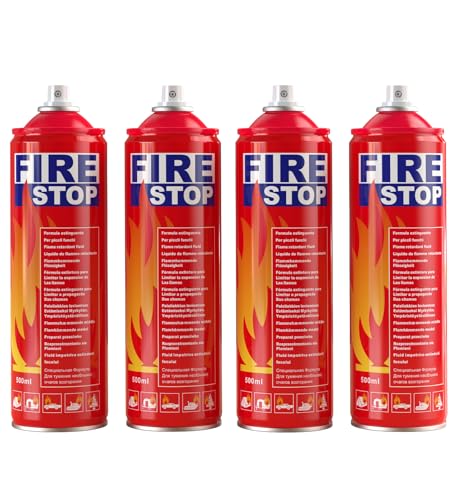 4 Pack Portable Multi-Purpose Fire Extinguishers with Brackets