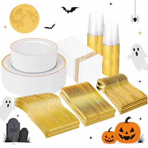 800 Piece Guest Disposable Dinnerware Set with Silverware