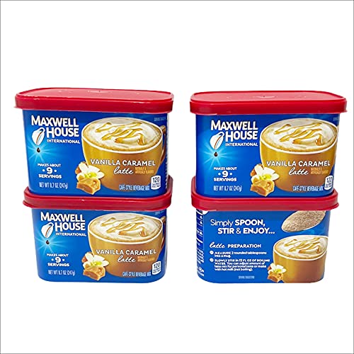 4 Pack MAXWELL HOUSE Vanilla Caramel Latte Mix (OK-D)