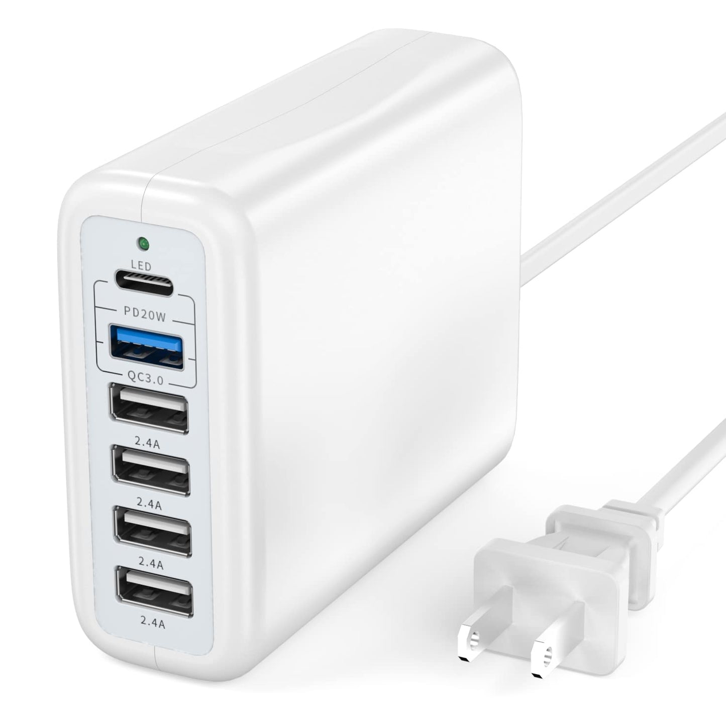 6-Port USB C Fast Charging Station 100W