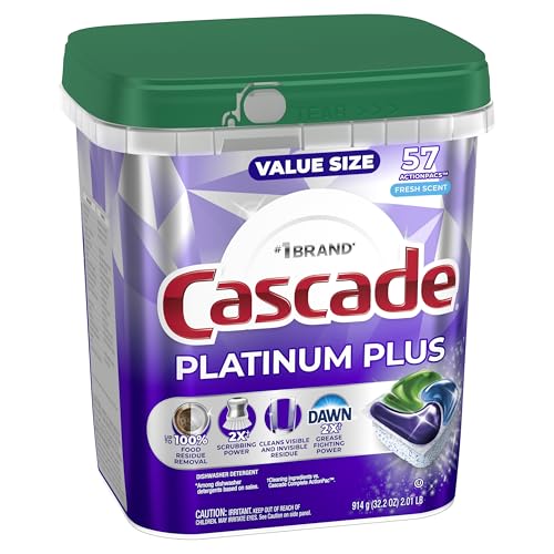 57 Count Cascade Platinum Plus Dishwasher Pods
