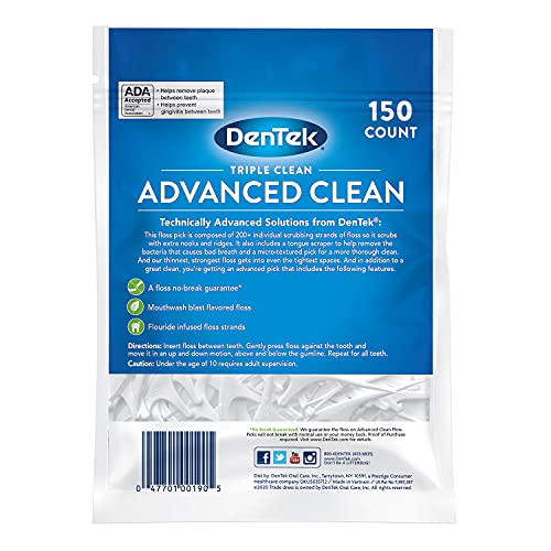 DenTek Triple Clean Floss Picks, 150 Count