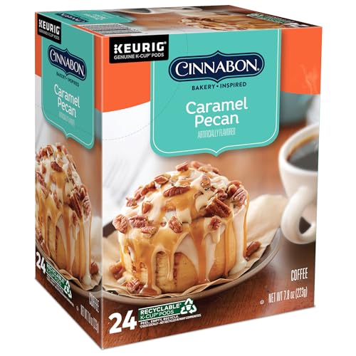 Cinnabon Caramel Pecan Coffee, Keurig Single Serve K-Cup Pods, 96 Count (4 Packs of 24)