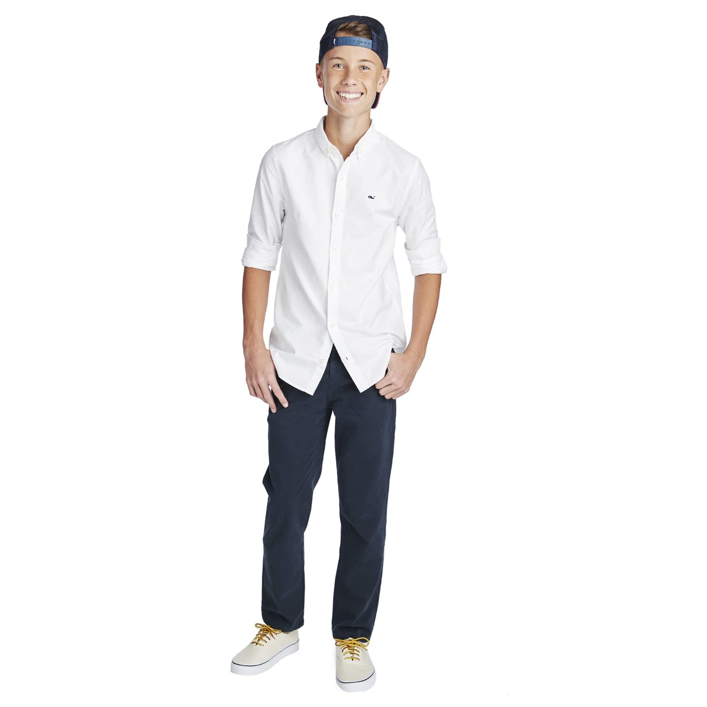 Boy's Long Sleeve Oxford Whale Shirt by vineyard vines