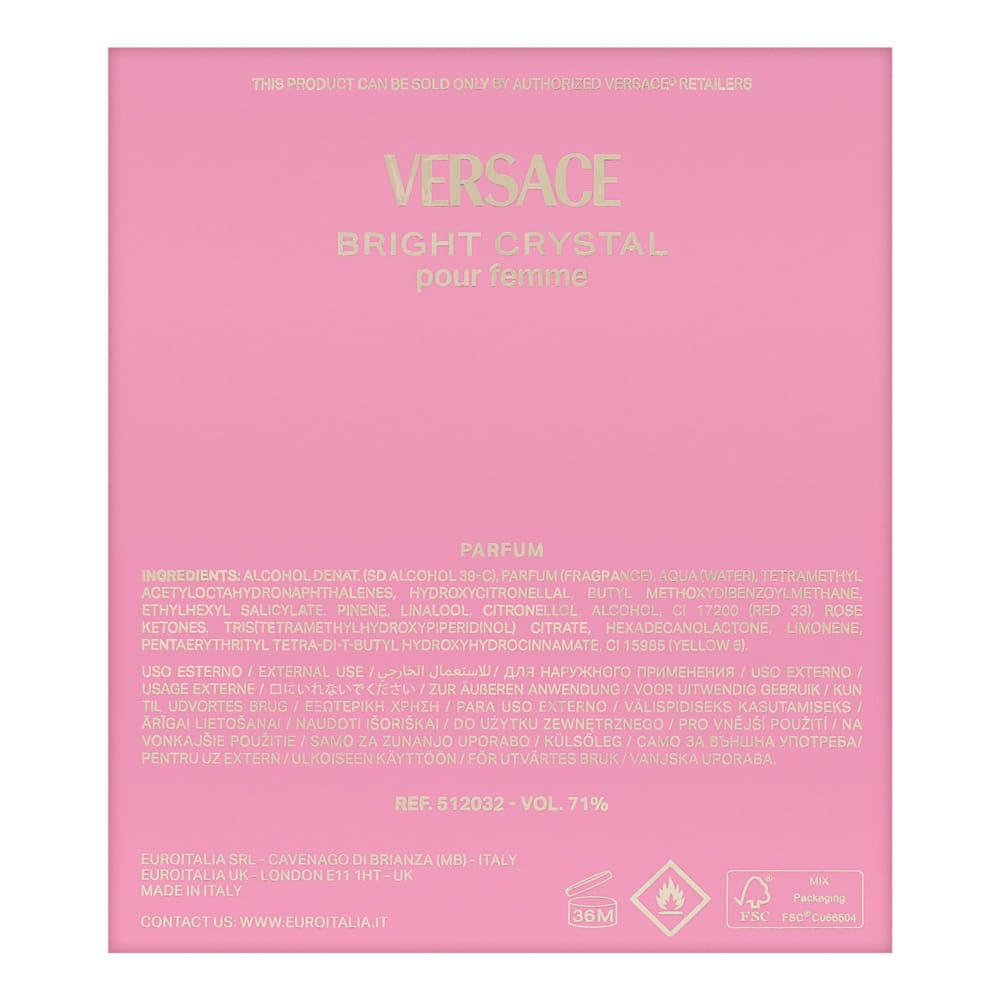 Versace Bright Crystal Eau de Parfum Spray 3.0 oz