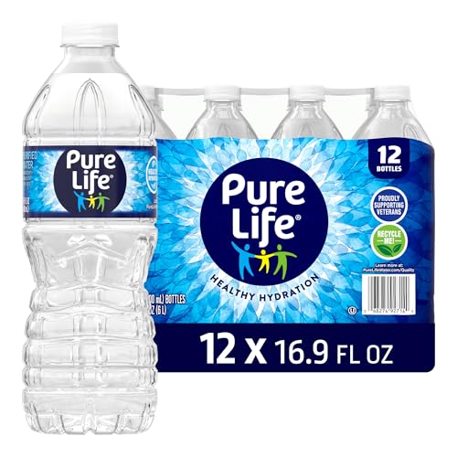 12 Pack Pure Life Purified Bottled Water 16.9 fl oz