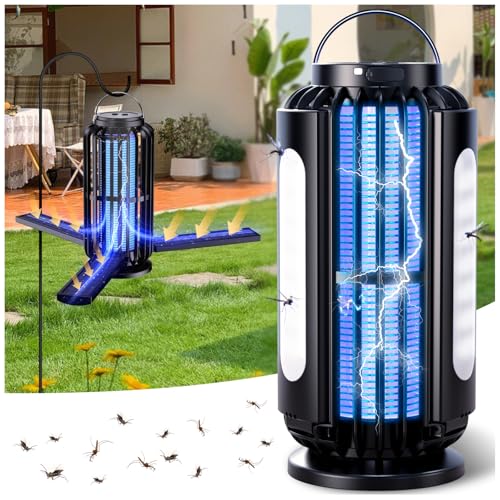 Solar Mosquito Zapper, Cordless Indoor Outdoor Bug Killer
