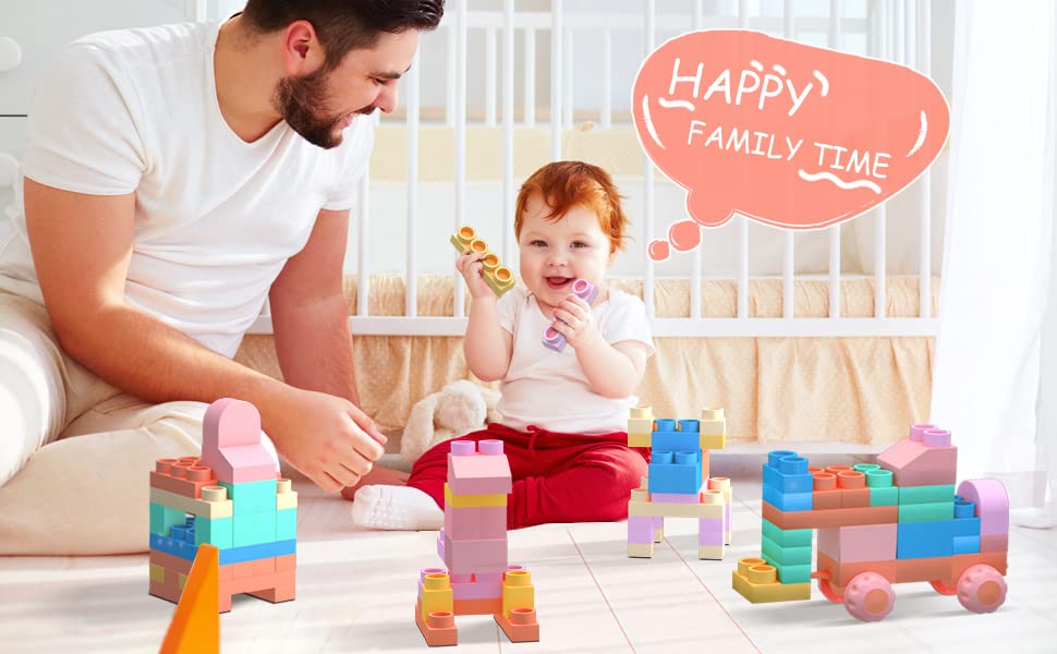 78 STEM Soft Building Blocks Set for Toddlers