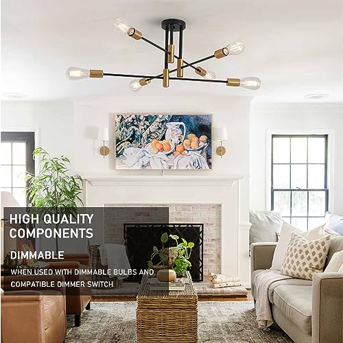 6-Light Sputnik Chandelier by OUREDEEY
